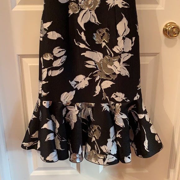 Michael Kors Collection Floral Flounce Hem Dress - Picture 3 of 6